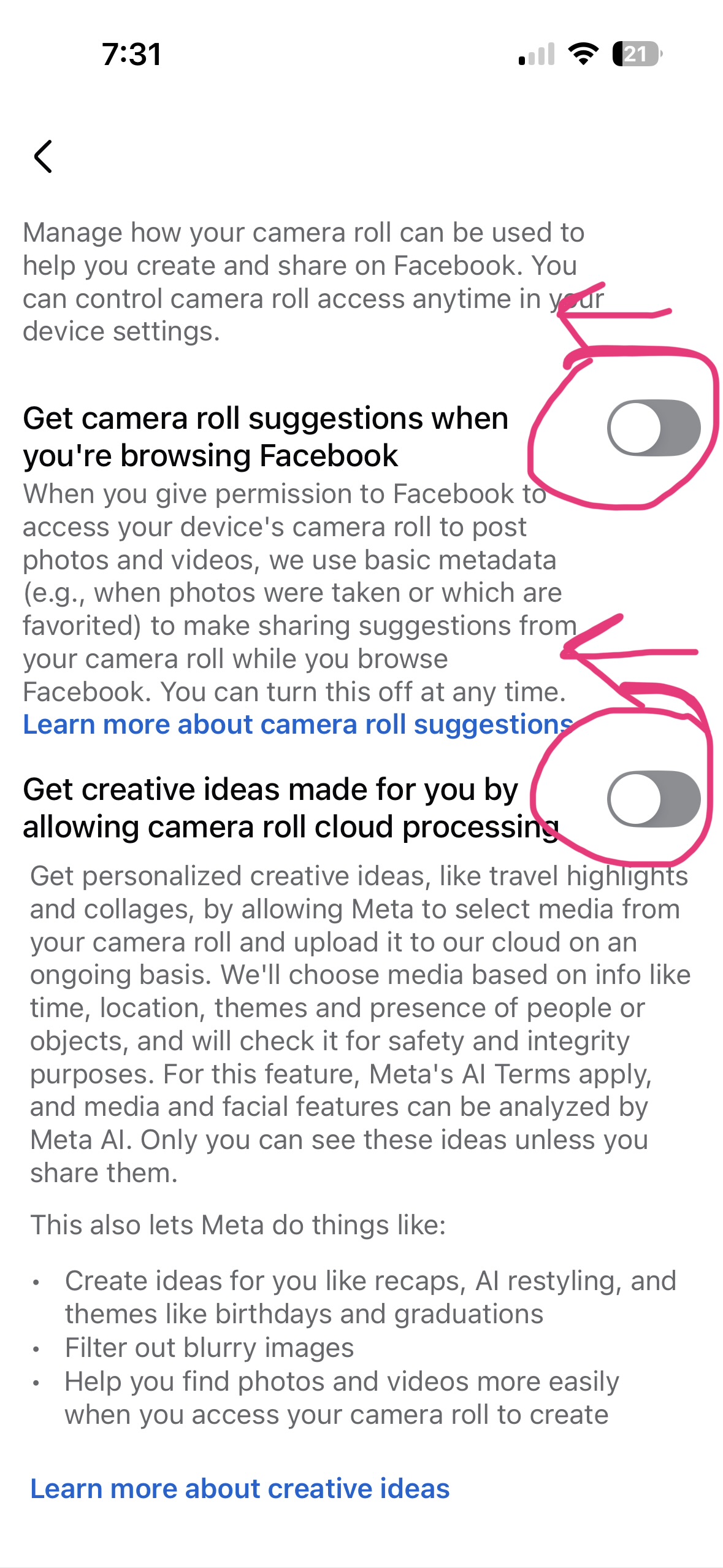 Refuse Facebook from stealing photos from camera roll
